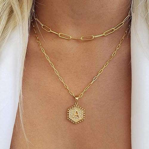 MOOHAM Dainty Gold Necklace