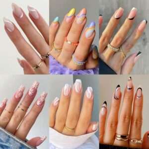 6 Packs (144 Pcs) Press on Nails