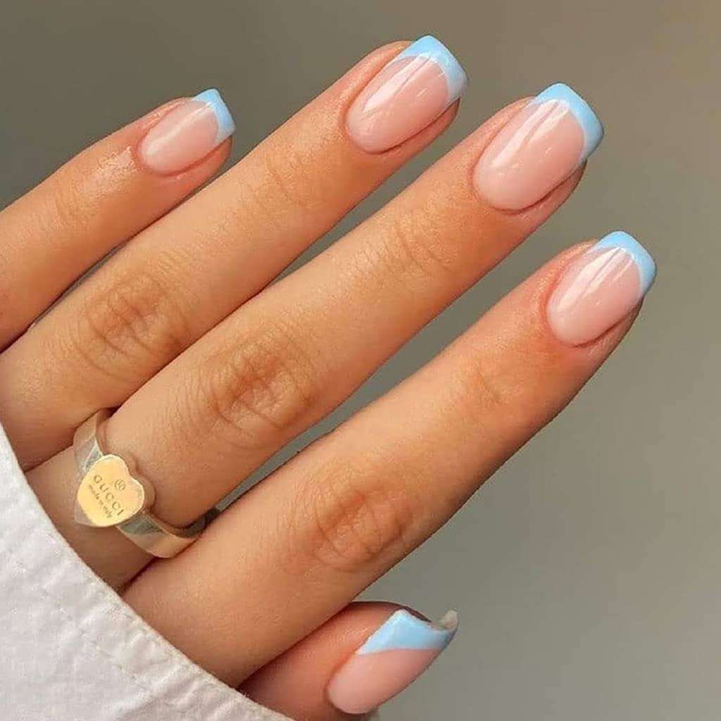 RikView Press on French Tip Nails